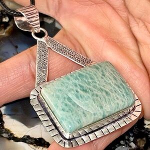 Amazonite “The Peace Stone” Pendant 2 1/2”